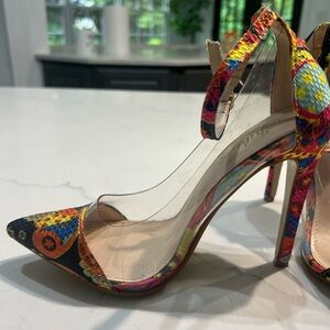 Paisley and Clear Heels